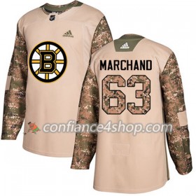 Adidas Maillot de Hockey Boston Bruins Brad Marchand 63 2017-2018 Camo Veterans Day Practice Authentic - Homme